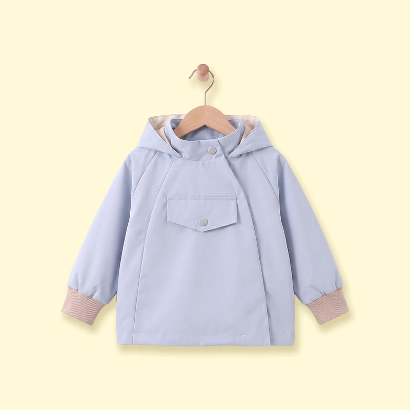 Boys Light Blue Long Sleeve Hooded Jacket Coats & Jackets Light Blue 1-2 Y