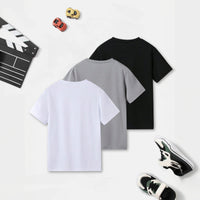 Boys Multicolor Short Sleeve Round Neck T-shirt ( Pack Of 3) Tshirts