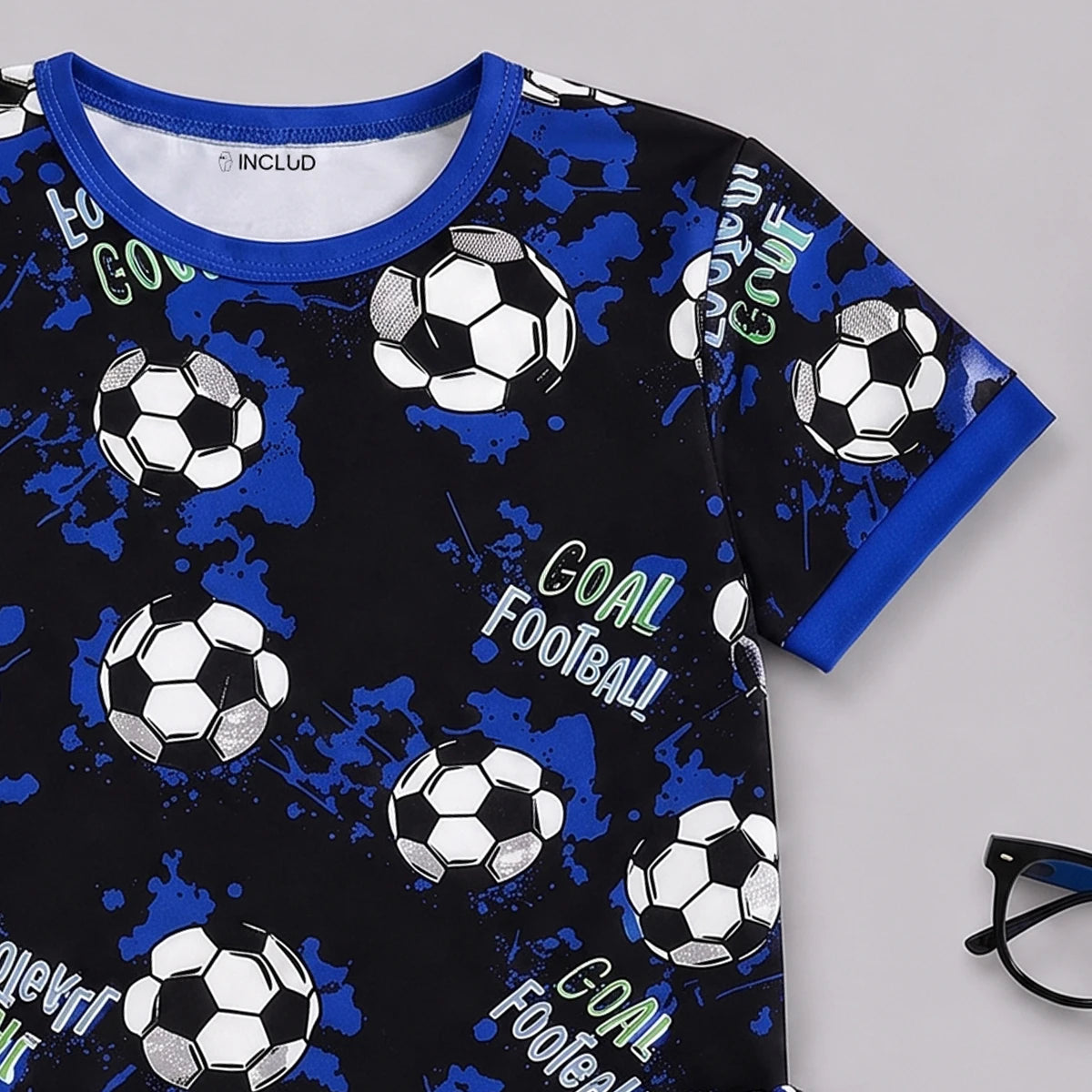 Boys Blue Short Sleeve T-Shirt With Shorts Sets 2 pc. Sets
