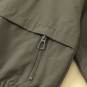 Boys Olive Green Half-Zipper Jacket & Pants Co-ord Sets Sets