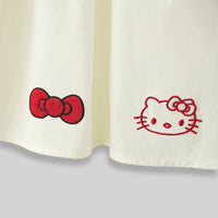 Girls Off White Hello Kitty Bow A-Line Dress Casual Dresses