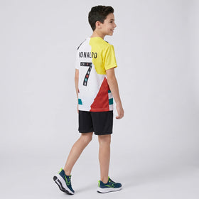 Boys Black Typography Print Short Sleeve T-Shirt With Shorts Sets 2 pc. Sets