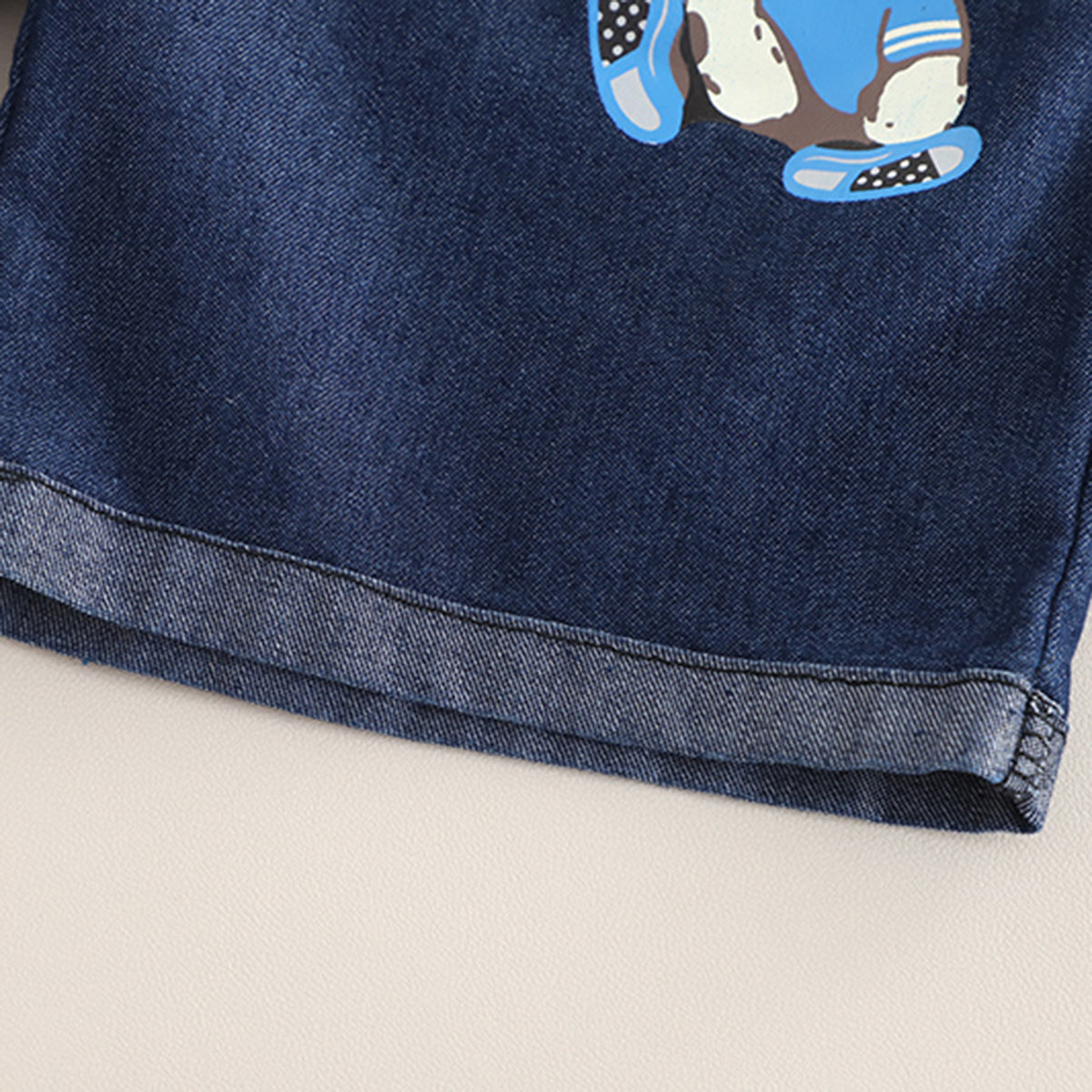 Boys Grey Dollhouse Printed T-Shirt With Denim Shorts Set 2 pc. Sets