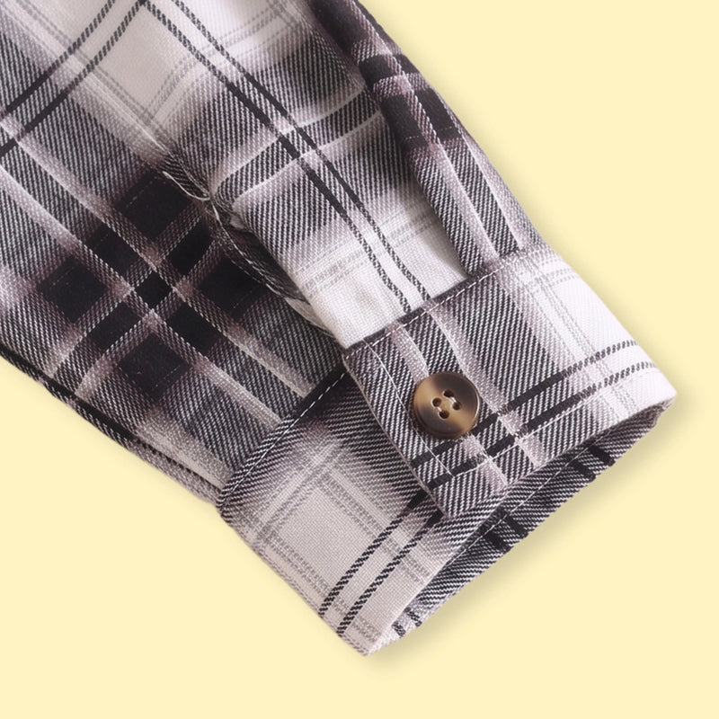 Boys Black Checked Long Sleeve Shirt Shirts