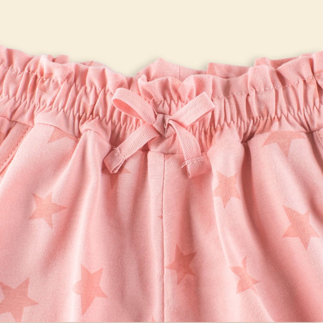 Girls Star Print Regular Shorts Shorts   