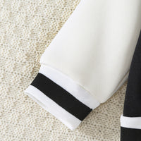 Boys Black Solid Varsity Winter Jacket Coats & Jackets