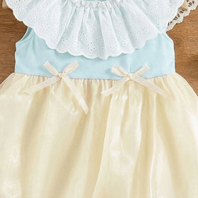 Girls Light Blue Sleeveless Balloon Dress Casual Dresses