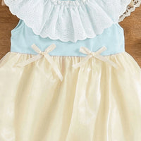 Girls Light Blue Sleeveless Balloon Dress Casual Dresses