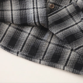 Boys Black Checked Shirt With Printed T-Shirt And Denim Shorts Sets 3 pc. Sets
