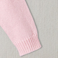 Girls Pink Star Sequins Full Sleeves Pullover Sweaters & Cardigans