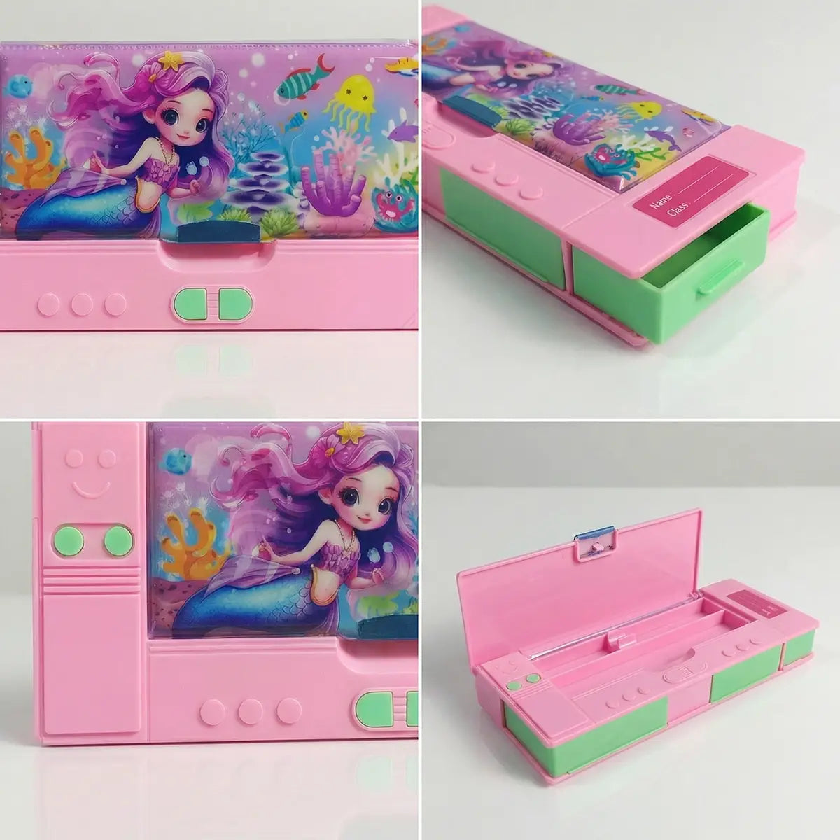 Mermaid Ocean Magnetic Pencil Box for Girls Trending Accessories