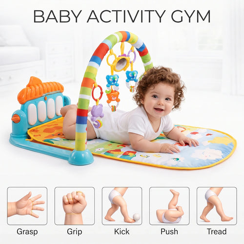 Kick & Play Piano Gym - Baby Activity Mat Suitable For 0-3Y Trending Accessories
