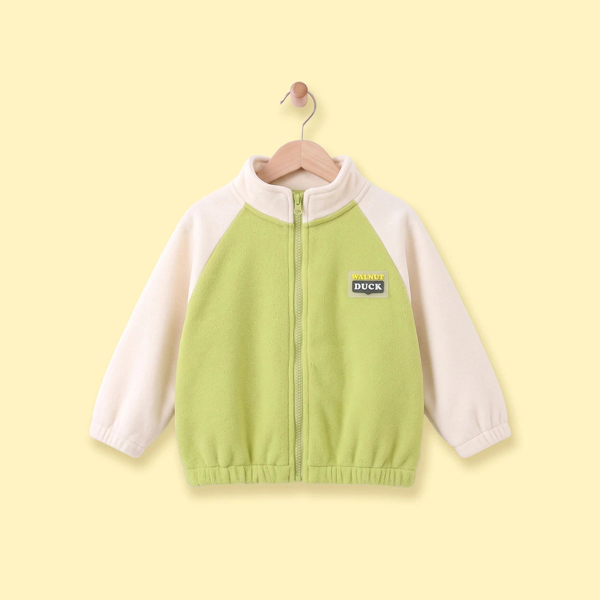 Boys Lime Green Colorblocked Long Sleeve Jacket Coats & Jackets Lime Green 1-2 Y