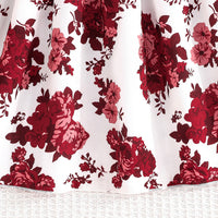 Girls Red Floral Print Flared Sleeve Fit & Flare Dress Casual Dresses