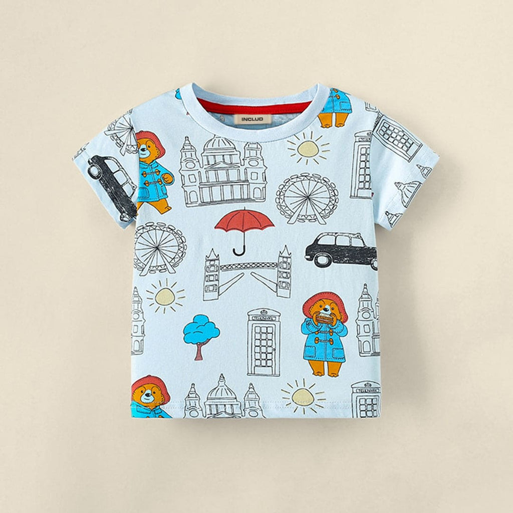 Boys Short Sleeve Printed Graphic T-Shirt Tshirts   