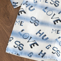Boys Blue Typographic Print T-Shirt With Denim Shorts Set Sets