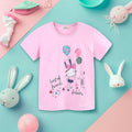 Girls Printed Short Sleeves T-Shirt Tshirts Pink 1-2 Y 