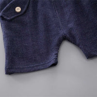 Boys Short Sleeve T-Shirt With Corduroy Shorts Set Sets   