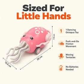 Pink Dancing Octopus Push & Go Toy for Kids Trending Accessories