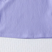 Boys Purple Short Sleeves Mandarin Collared T-Shirt Tshirts