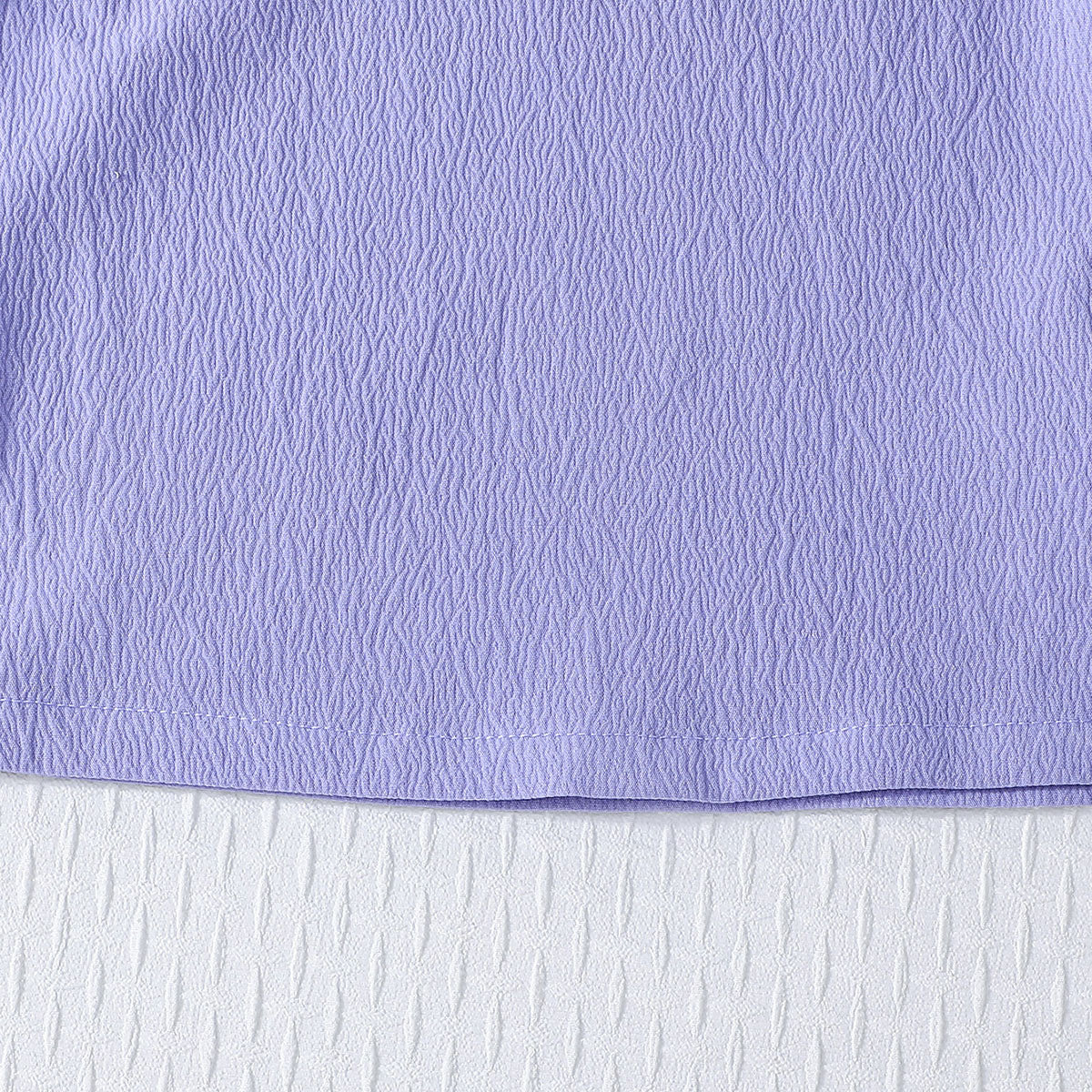 Boys Purple Short Sleeves Mandarin Collared T-Shirt Tshirts