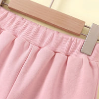 Girls Pink Rabbit Applique Sweatshirt & Joggers Sets Sets