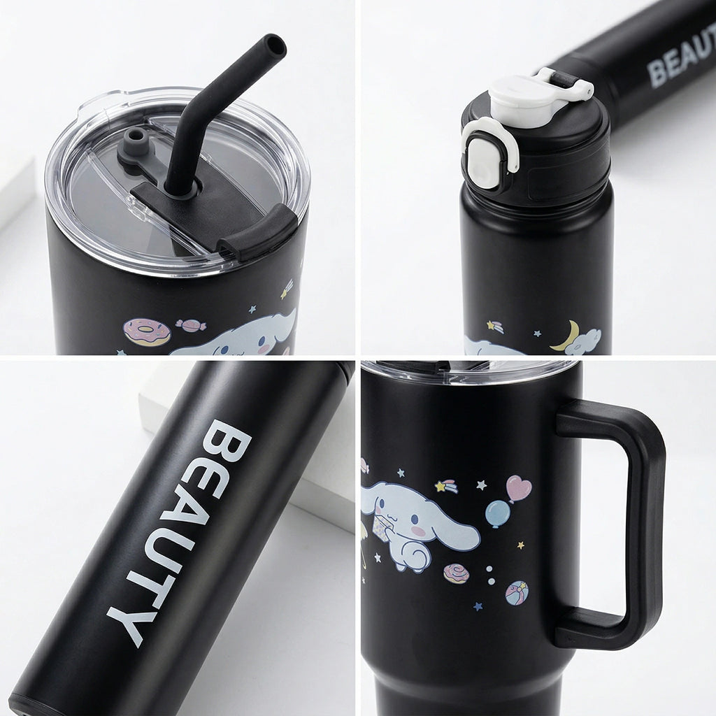Black 3-Piece Hydration Bottle Set - Tumbler, Gym & Slim Trending Accessories