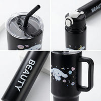 Black 3-Piece Hydration Bottle Set - Tumbler, Gym & Slim Trending Accessories