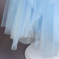 Girls Sky Blue Sequin Embellished Tutu Party Wear Dress Party Dresses