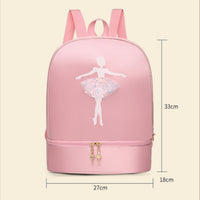 Girls Pink Ballet Motif School Backpack Trending Accessories