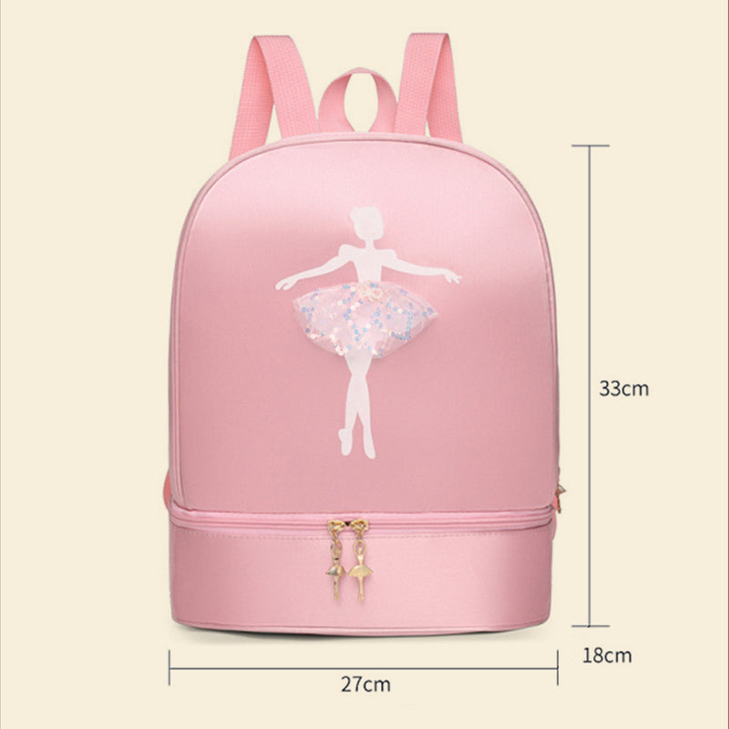 Girls Pink Ballet Motif School Backpack Trending Accessories