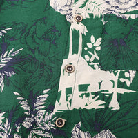 Boys Green Tropical Print Short Sleeve Shirt With Shorts Set 2 pc. Sets