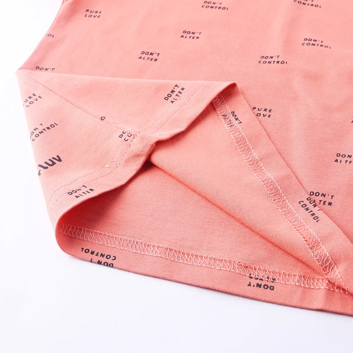 Boys Peach Typographic Short Sleeve T-Shirt With Elasticated Shorts Sets Sets