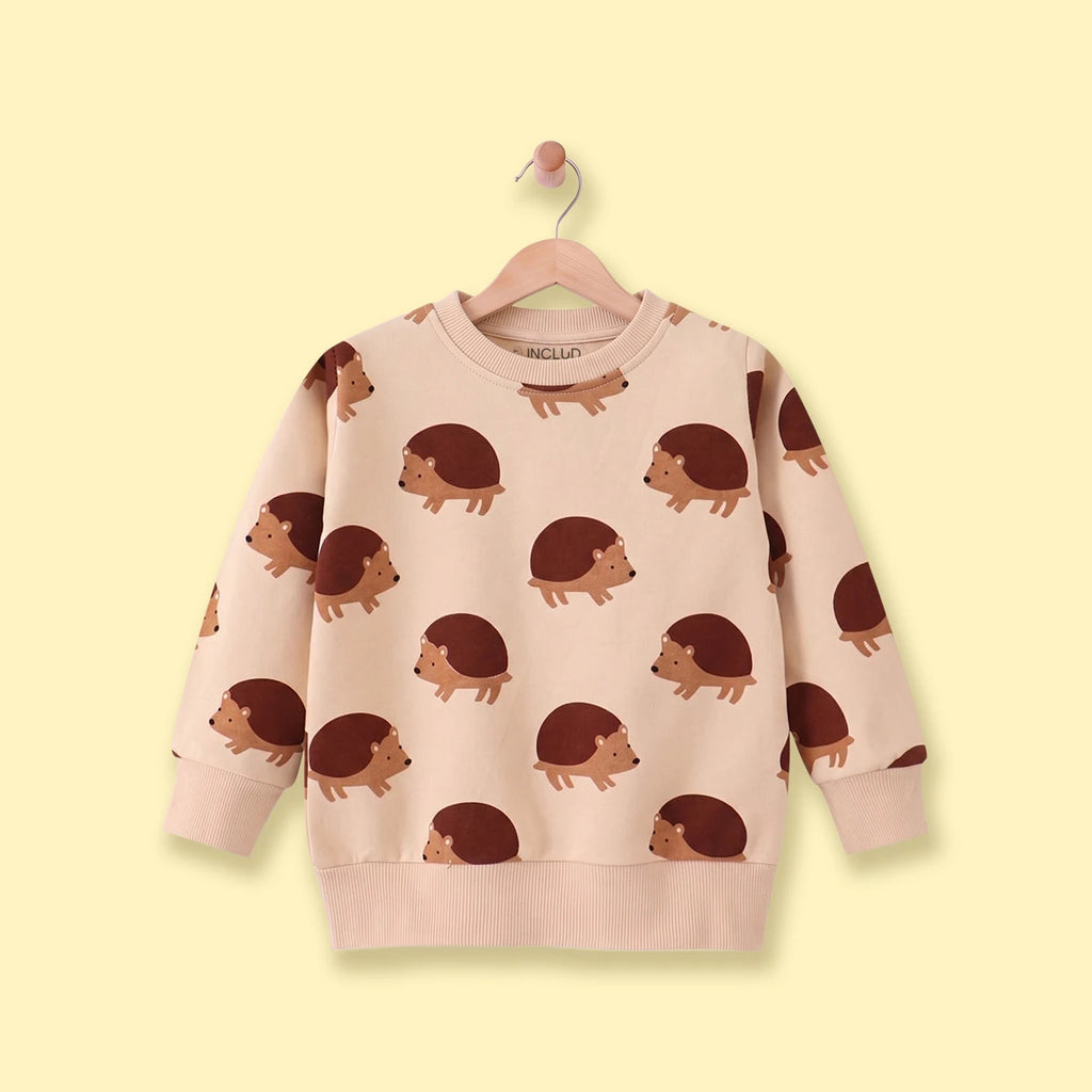 Boys Apricot Animal Print Long Sleeve Sweatshirt Sweatshirts & Hoodies Apricot 1-2 Y