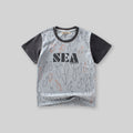 Boys Printed Short Sleeves T-Shirt Tshirts Gray 6-7 Y 