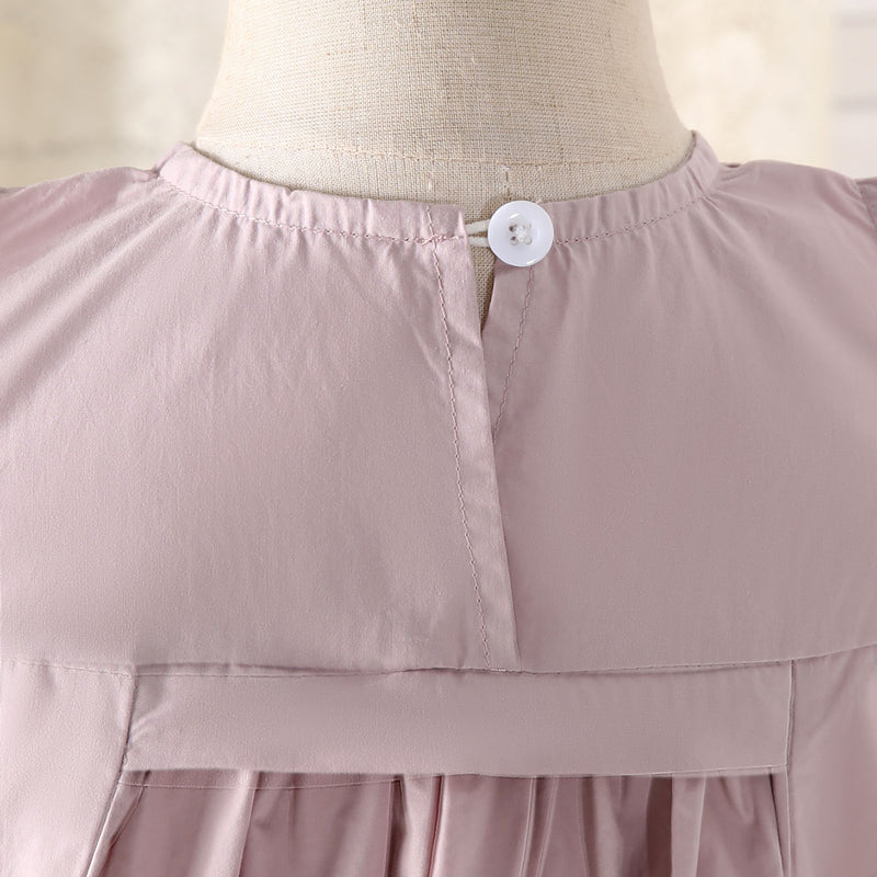 Girls Lilac Solid Summer Empire Dress Casual Dresses