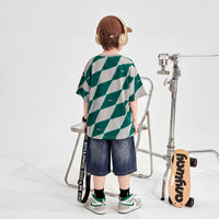Boys Dark Blue Loose Fit Denim Shorts Shorts