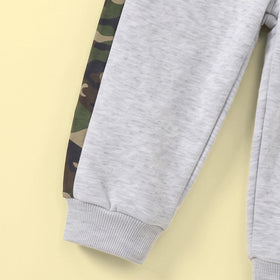 Boys Black Star Print Sweatshirt With Pants Sets 2 pc. Sets