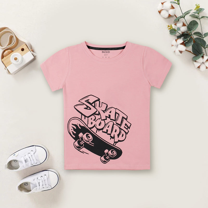 Boys Multicolor Graphics Short Sleeve Summer T-Shirt- Pack Of 3 Tshirts