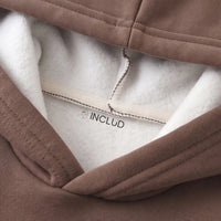 Boys Brown Typographic Hooded Sweatshirt With joggers Sets Sets