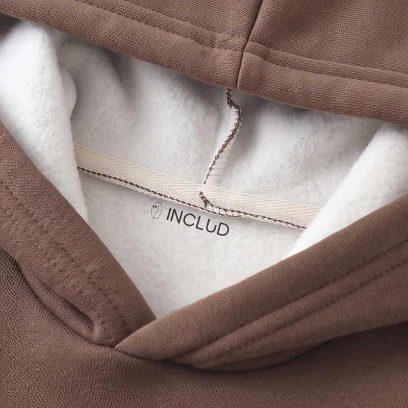 Boys Brown Typographic Hooded Sweatshirt With joggers Sets Sets