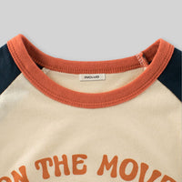 Girls Printed Raglan Sleeve Casual T-shirt Tshirts   