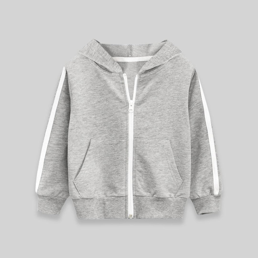 Boys Green Long Sleeves Solid Hooded Sweatshirt Sweatshirts & Hoodies   