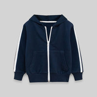 Boys Green Long Sleeves Solid Hooded Sweatshirt Sweatshirts & Hoodies   
