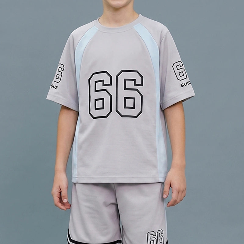 Boys Light Grey Graphic Print Short Sleeve T-Shirt With Shorts Sets 2 pc. Sets
