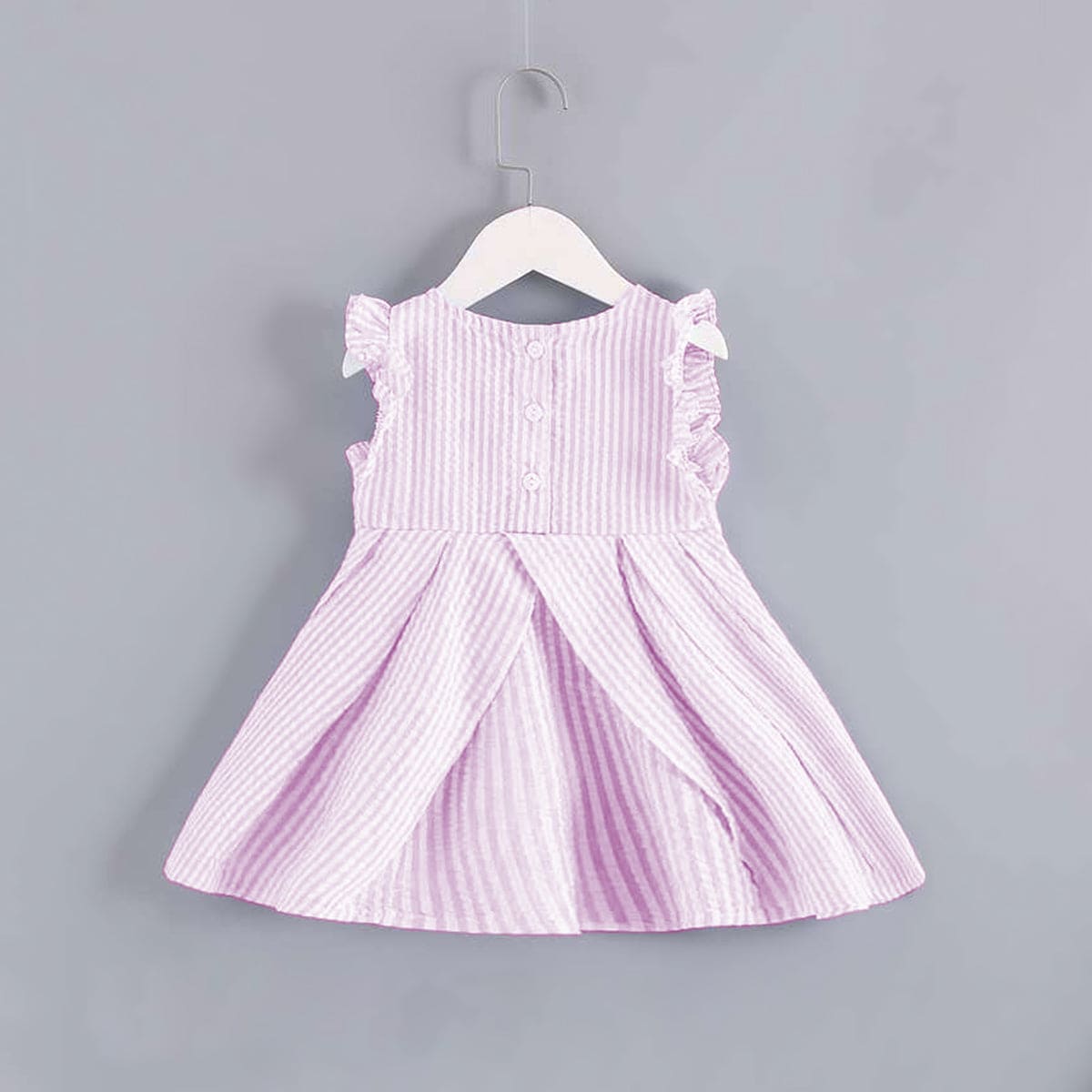 Girls Dress with Flower Applique Casual Dresses