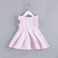 Girls Dress with Flower Applique Casual Dresses