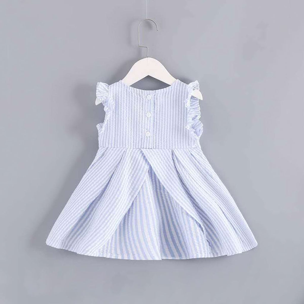 Girls Dress with Flower Applique Casual Dresses