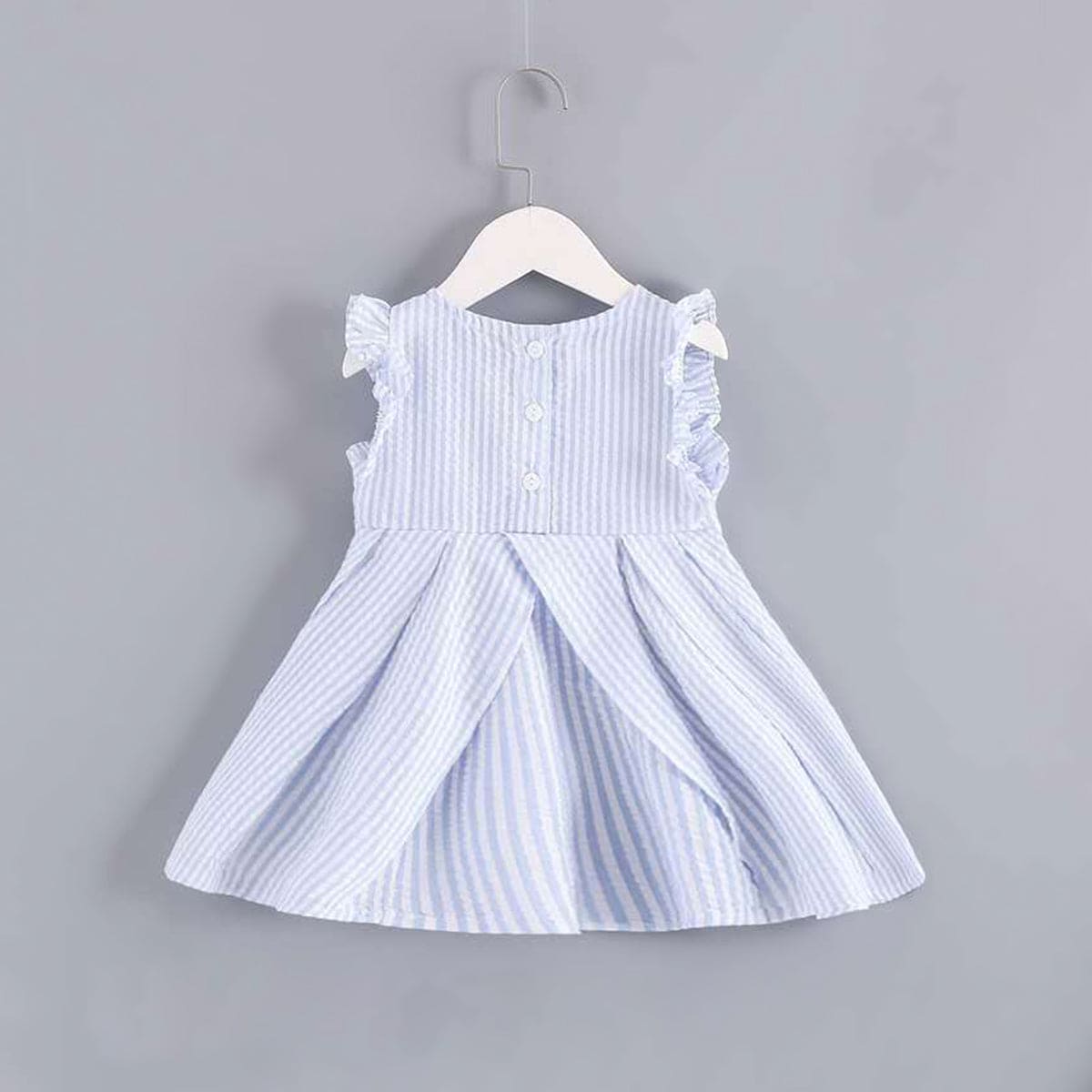 Girls Dress with Flower Applique Casual Dresses