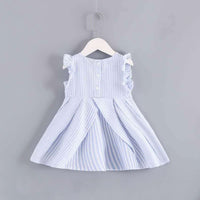 Girls Dress with Flower Applique Casual Dresses
